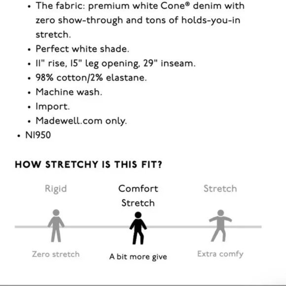 Madewell The Perfect Vintage Straight Jean Tile White Size 32 - Picture 7 of 7